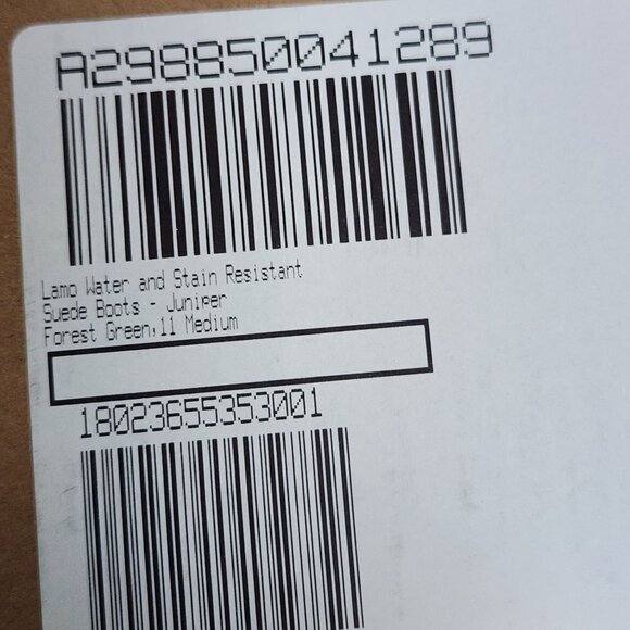 LAMO NIB Water And Stain Resistant Suede Boots Juniper Forest Green Size 11M - Picture 13 of 13